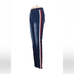 L.A. Denim Studio by Rosee racing stripe hi rise skinny jeans, size 3